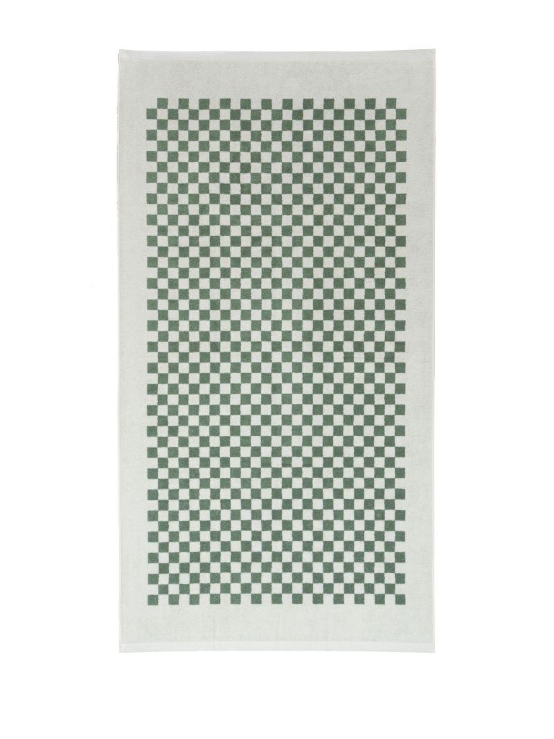 Green and White Bathing Towel Set