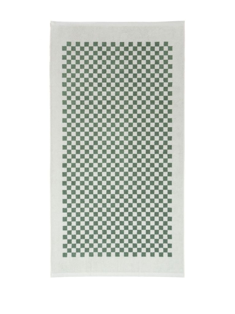 Green and White Bathing Towel Set