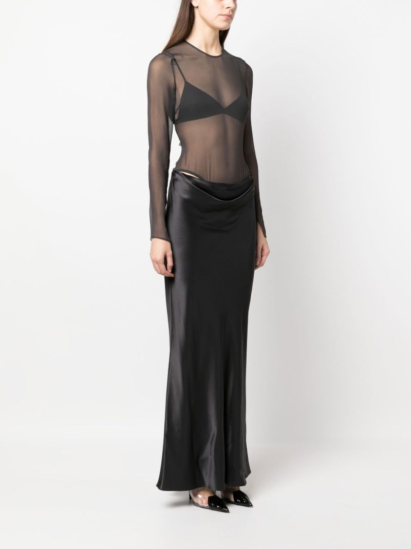 Grey Silk Maxi Dress