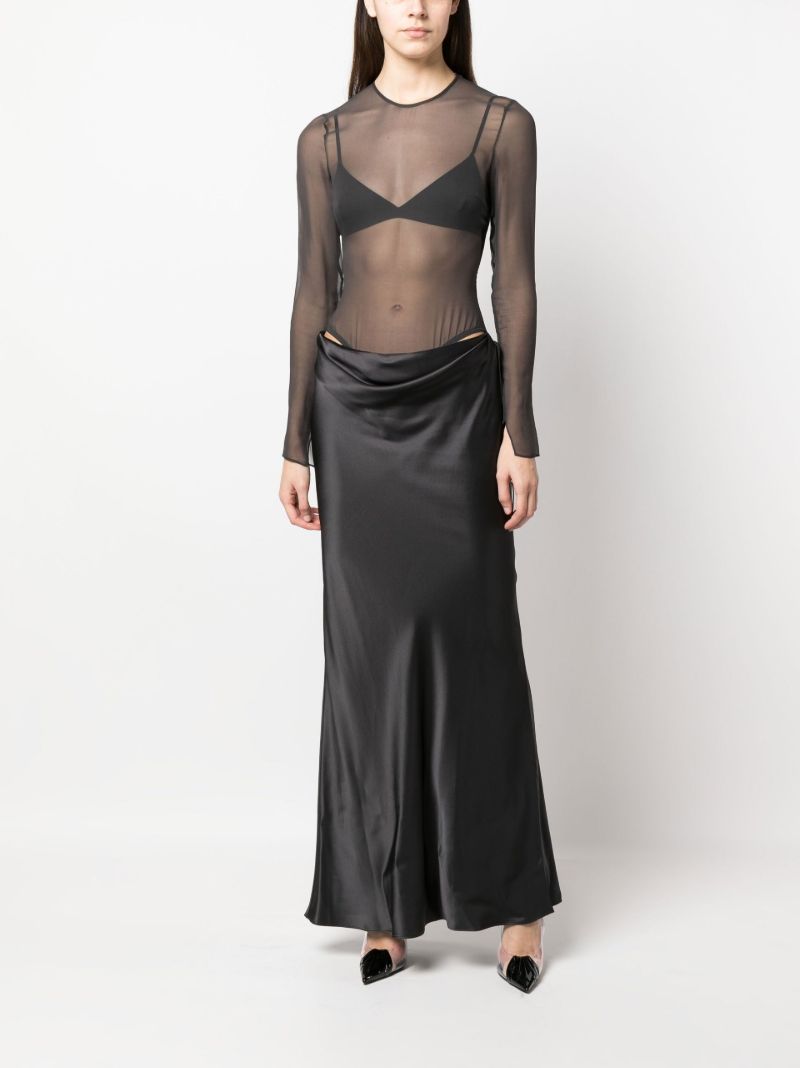 Grey Silk Maxi Dress