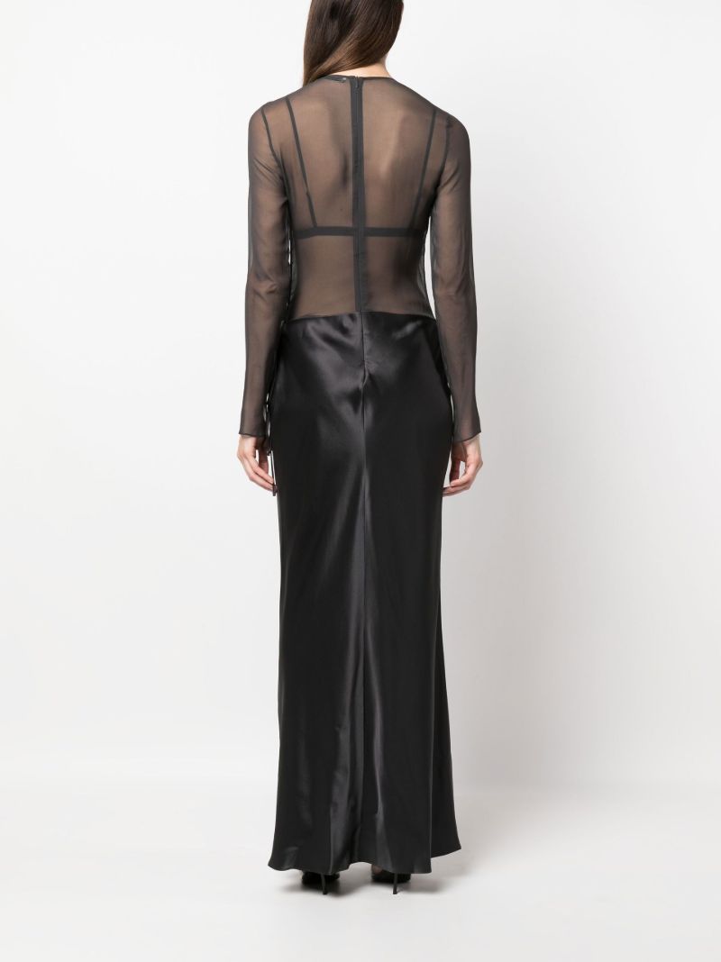Grey Silk Maxi Dress