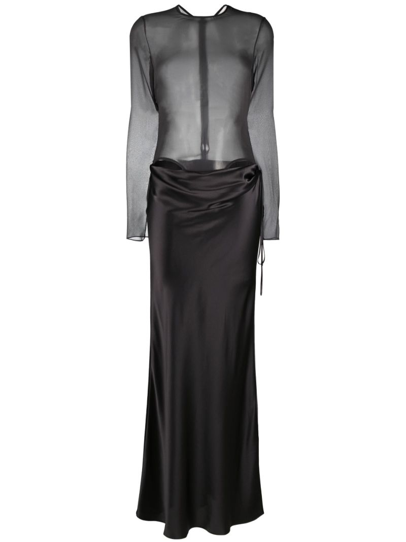 Grey Silk Maxi Dress