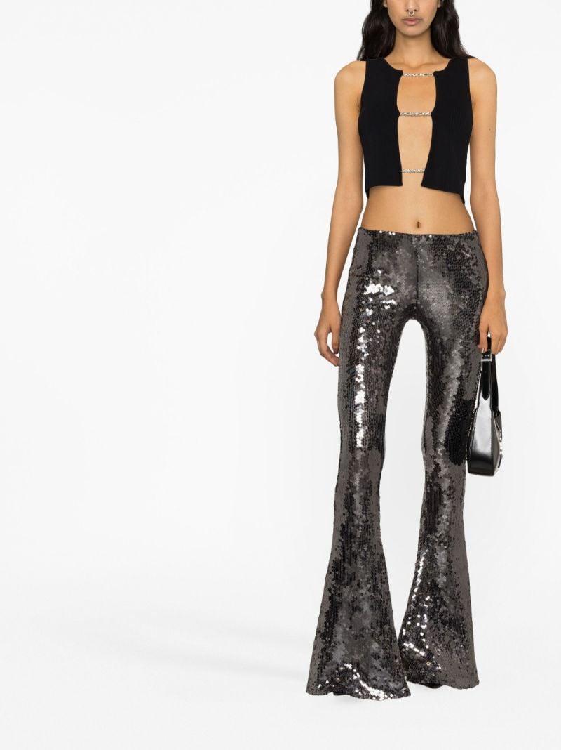 Black Cut-out Knitted Crop Top