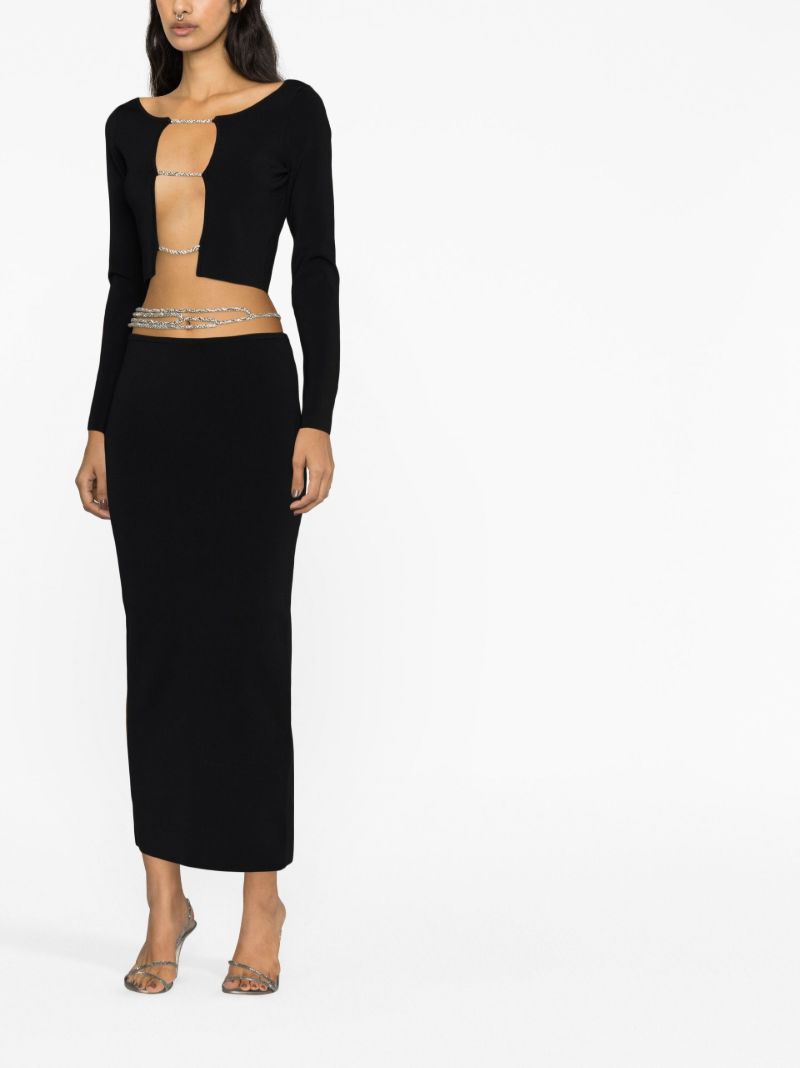 Black Crystal Lattice Top