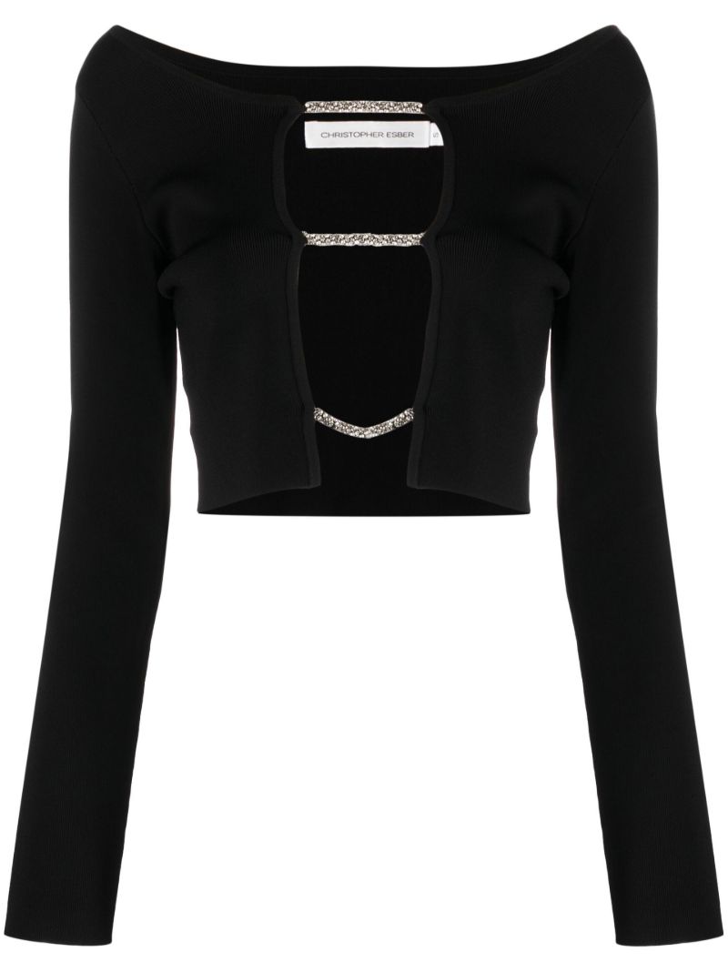 Black Crystal Lattice Top