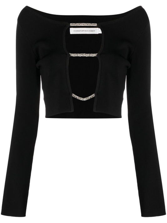 Black Crystal Lattice Top