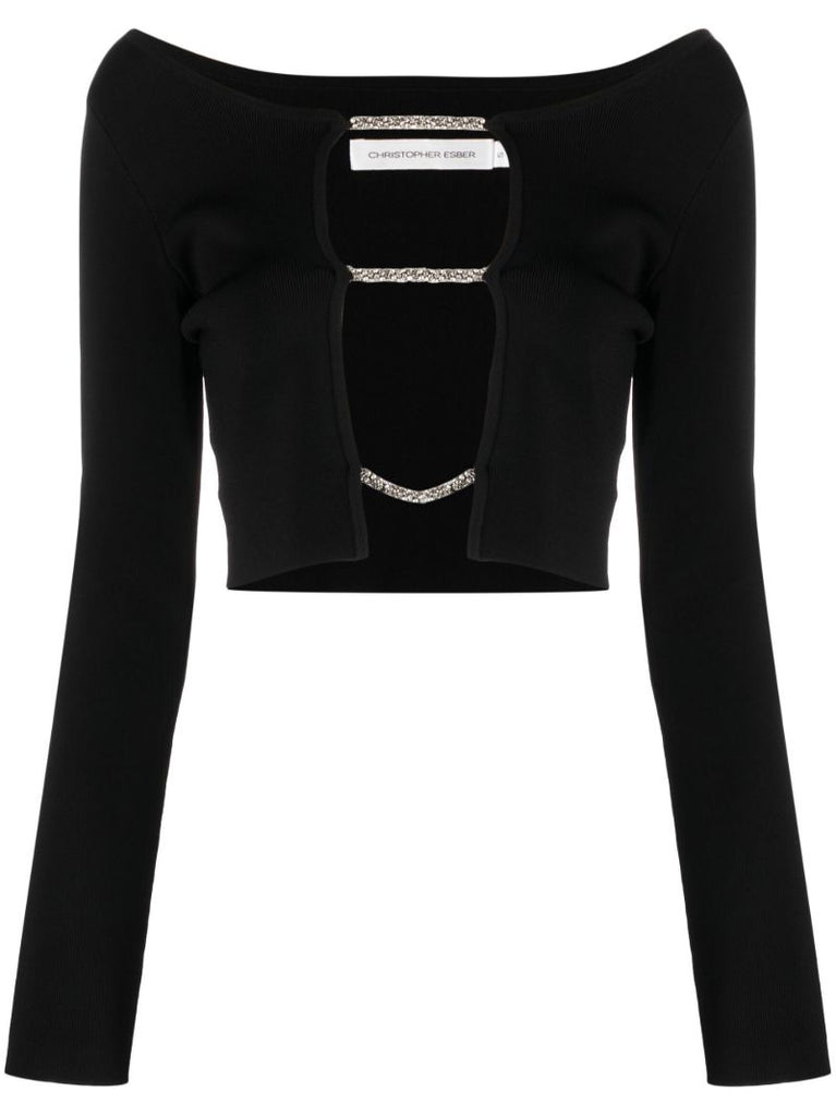 Black Crystal Lattice Top