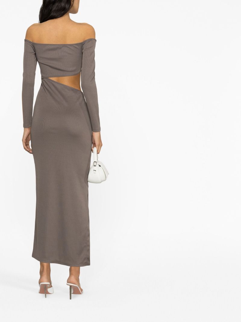 Grey Distorted Quartz Midi Dress
