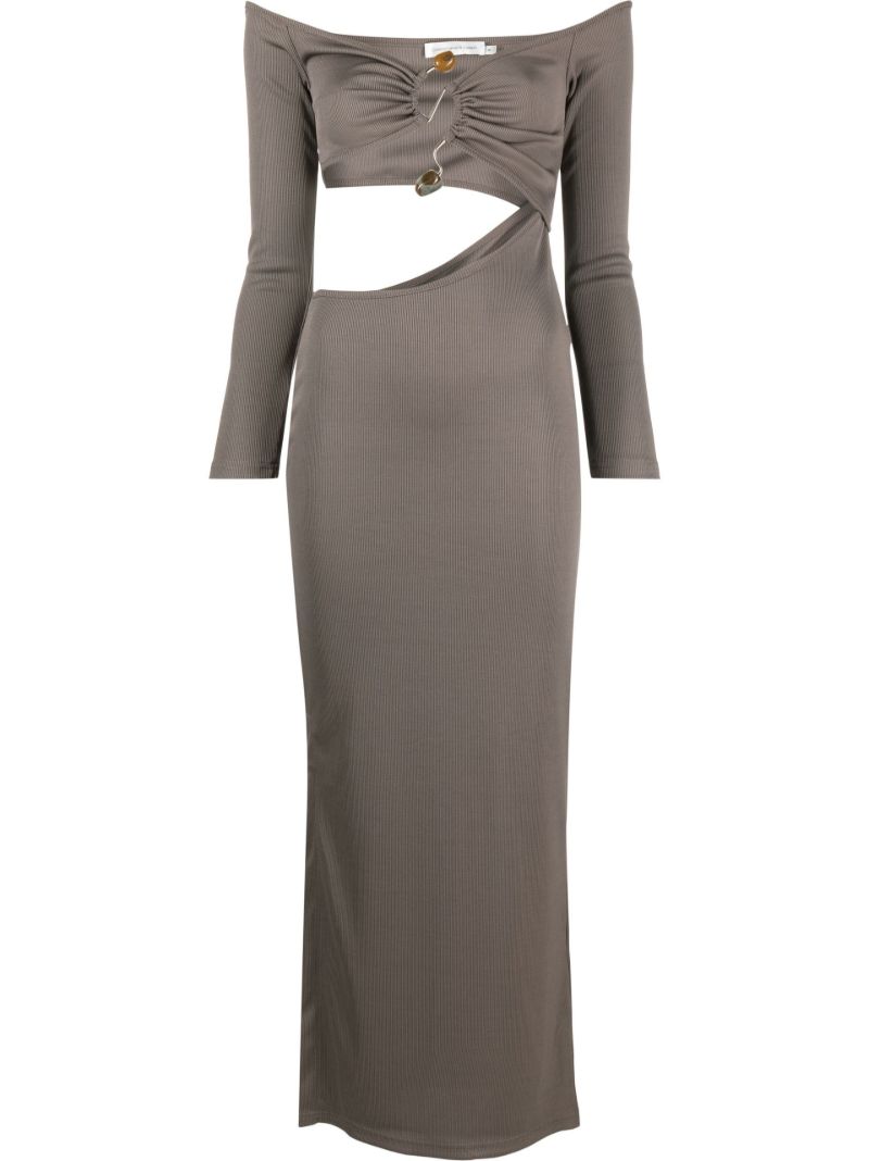 Grey Distorted Quartz Midi Dress