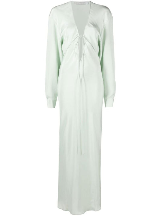 Green Triquetra Silk Maxi Dress