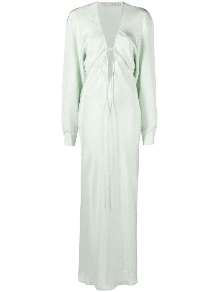 Green Triquetra Silk Maxi Dress