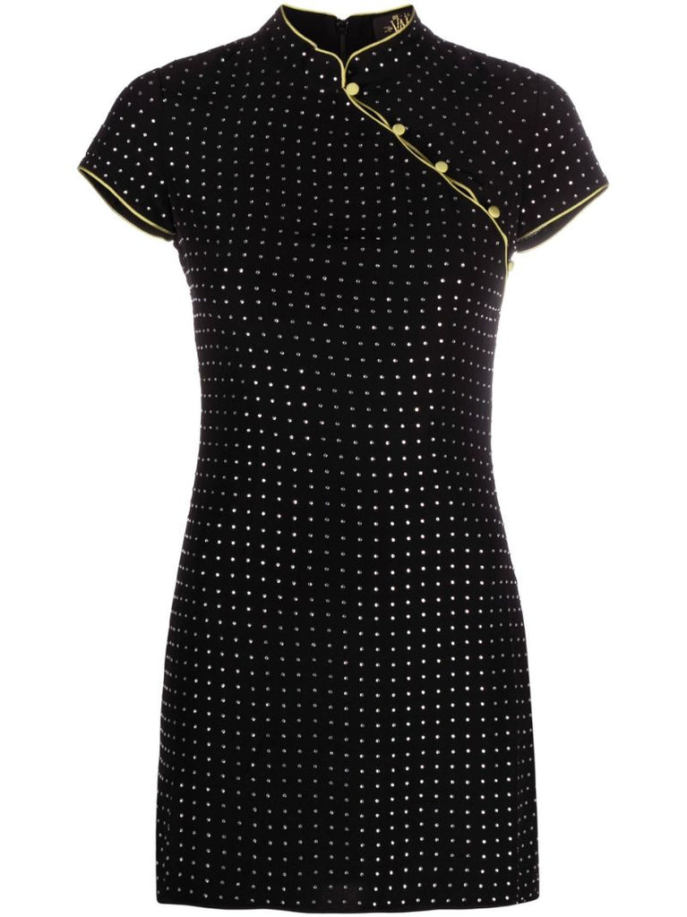 Black Gibson Crystal Mini Dress