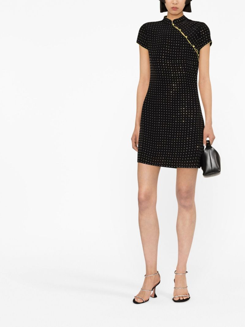 Black Gibson Crystal Mini Dress