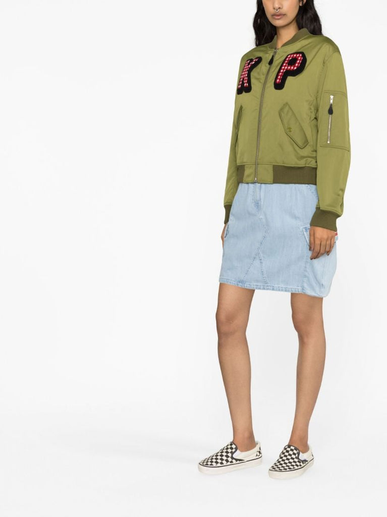 Green Kenzo Paris Retro Bomber Jacket