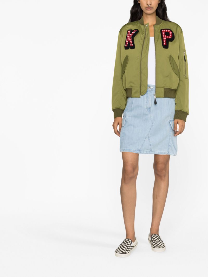 Green Kenzo Paris Retro Bomber Jacket