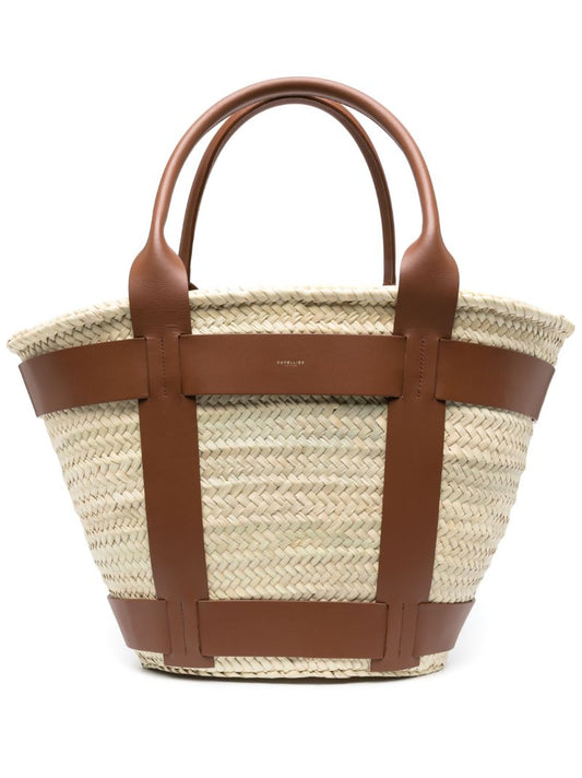 Neutral Santorini Maxi Raffia Tote Bag