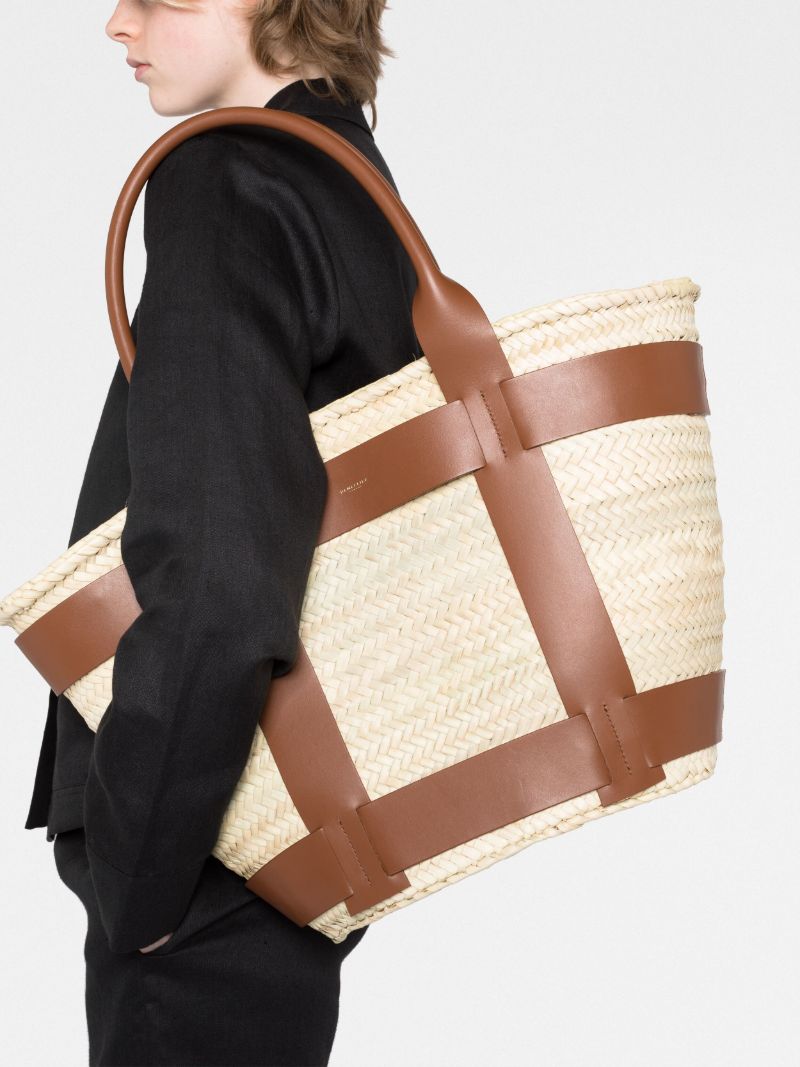 Neutral Santorini Maxi Raffia Tote Bag