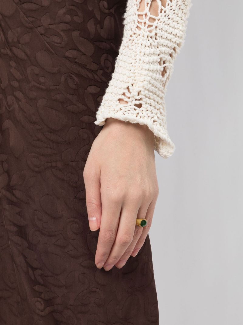22k Yellow Gold Roz Jade Ring