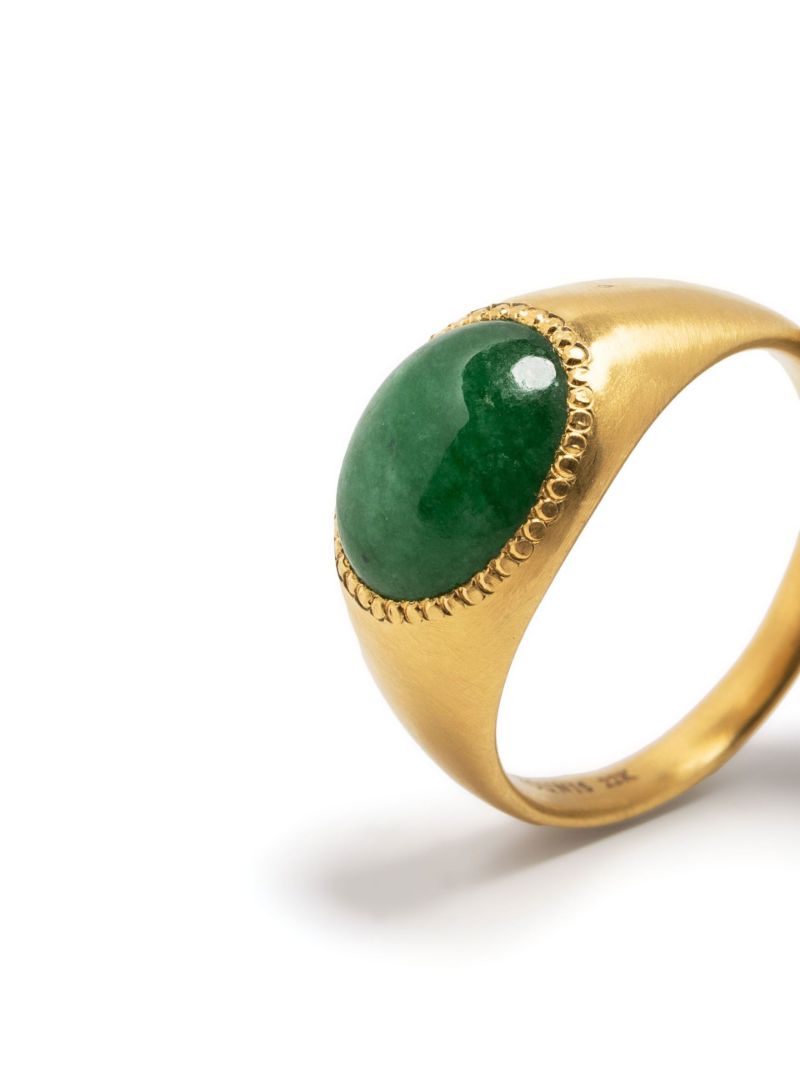 22k Yellow Gold Roz Jade Ring