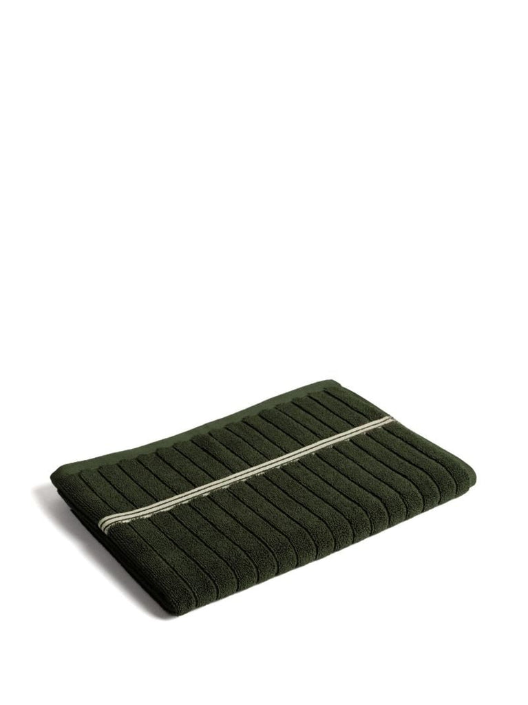 Green Ribbed Organic Cotton Towel Set
