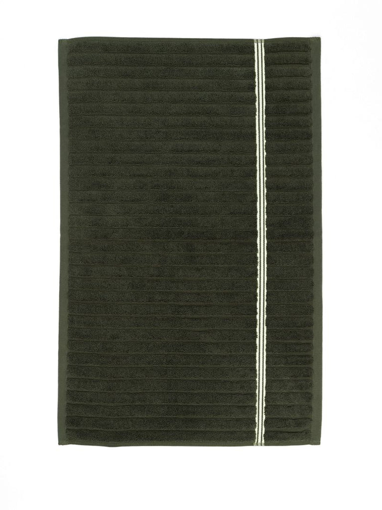Green Ribbed Organic Cotton Towel Set