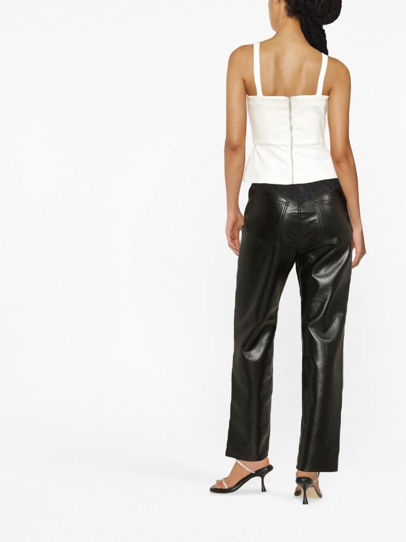 Black Harley Panelled Straight-leg Jeans