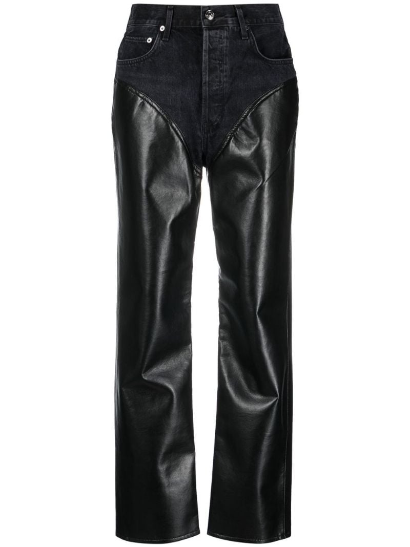 Black Harley Panelled Straight-leg Jeans