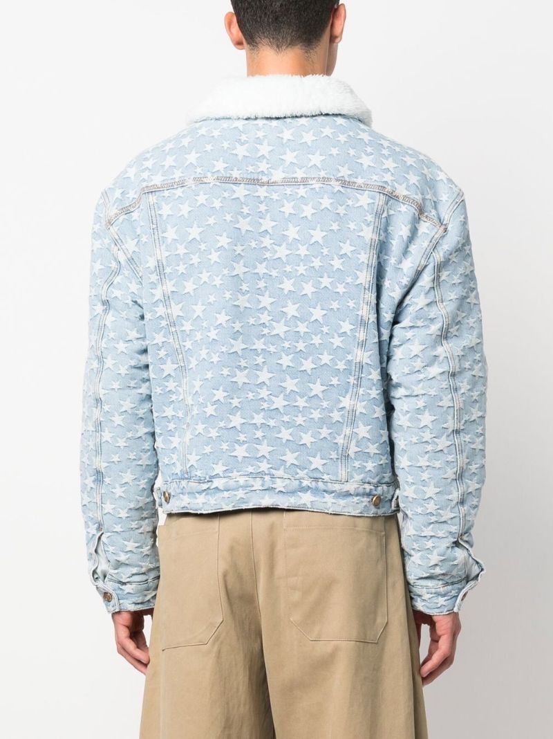 Blue Star-jacquard Denim Jacket