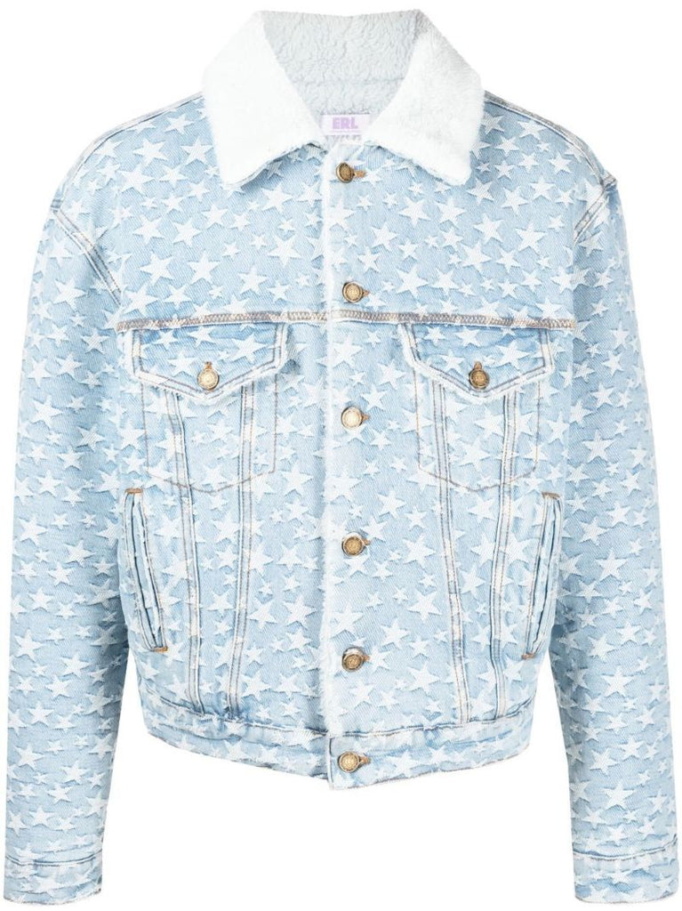 Blue Star-jacquard Denim Jacket