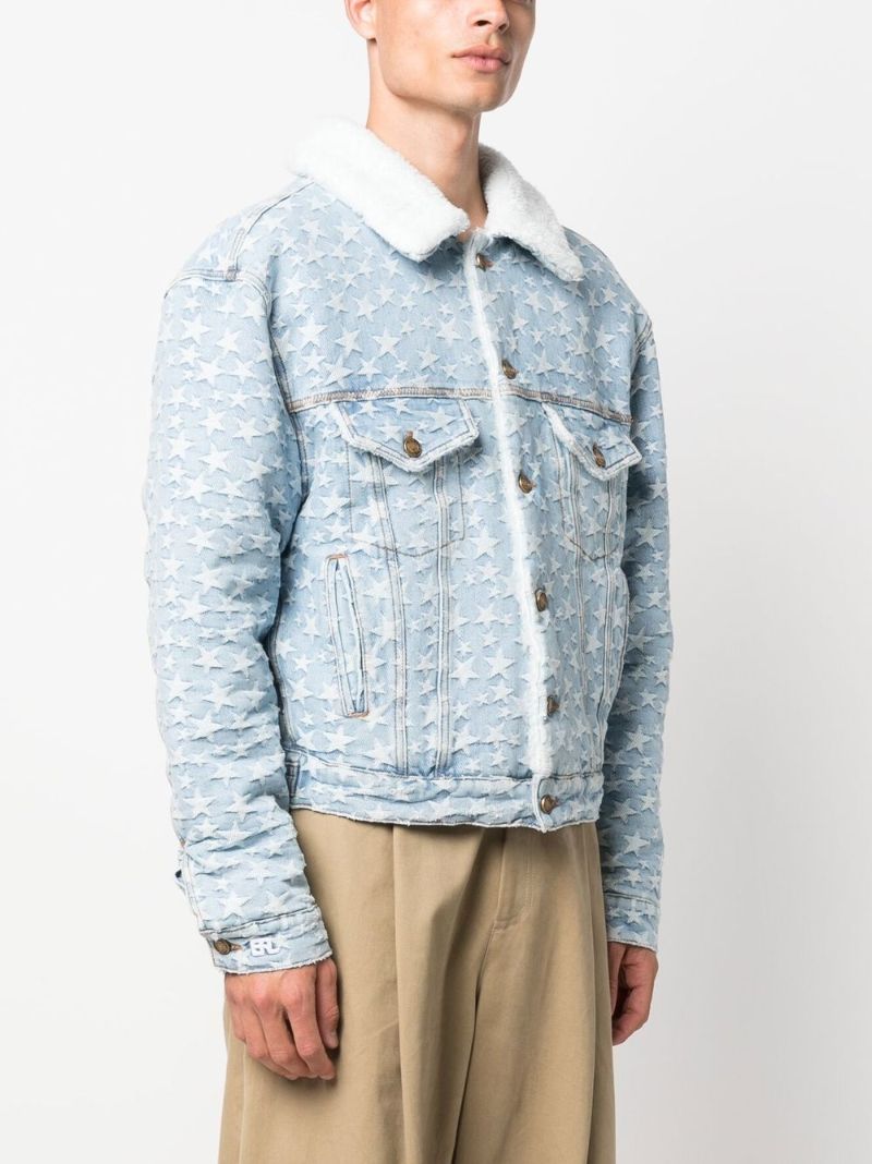 Blue Star-jacquard Denim Jacket