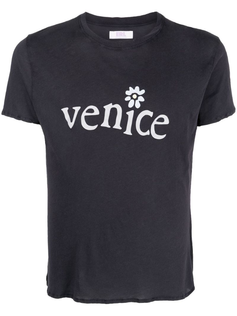 Black Venice Printed T-shirt