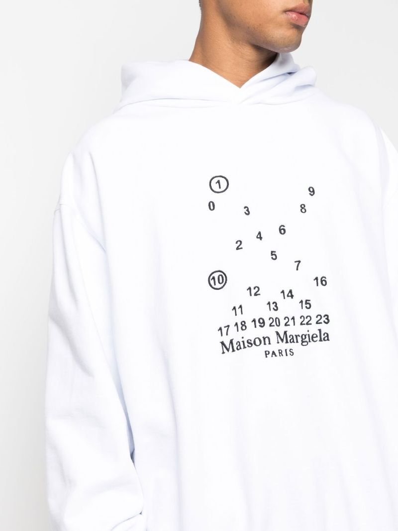 White Logo-print Cotton Hoodie