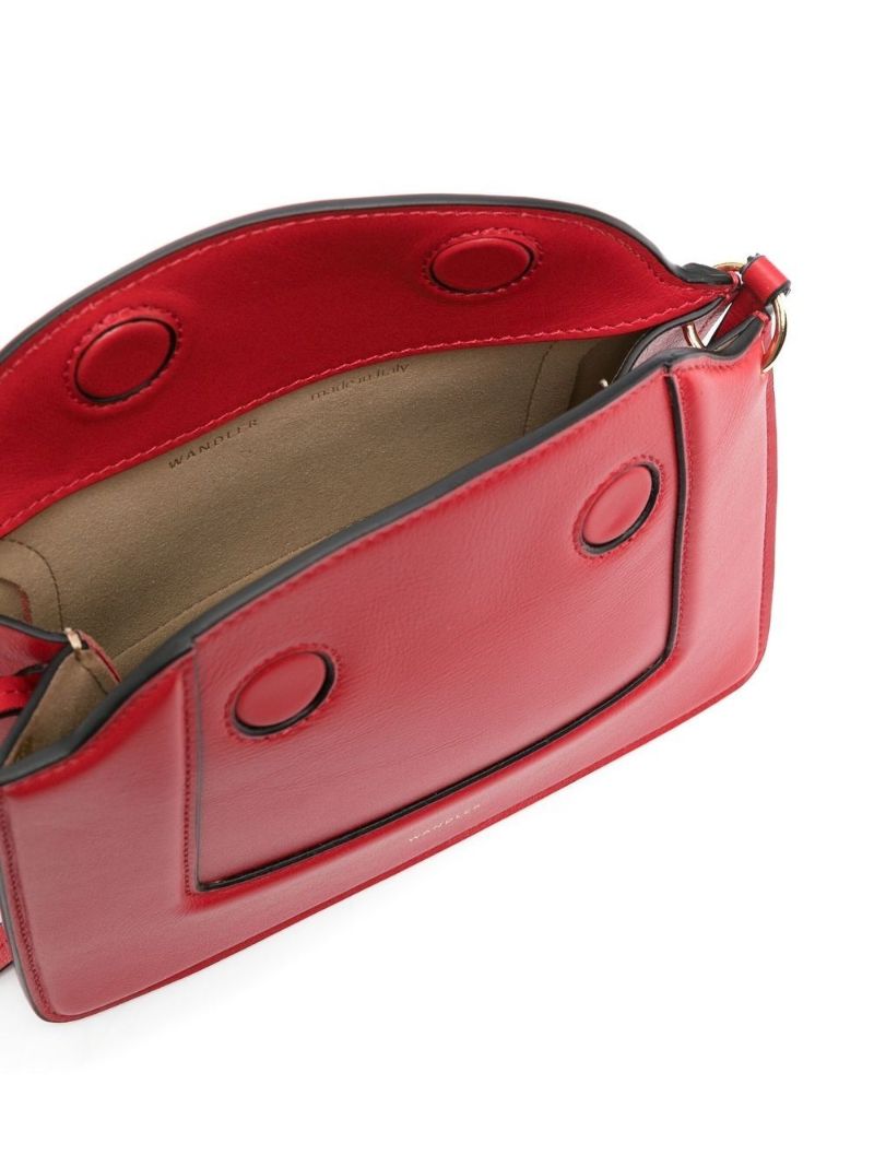 Red Penelope Mini Leather Shoulder Bag