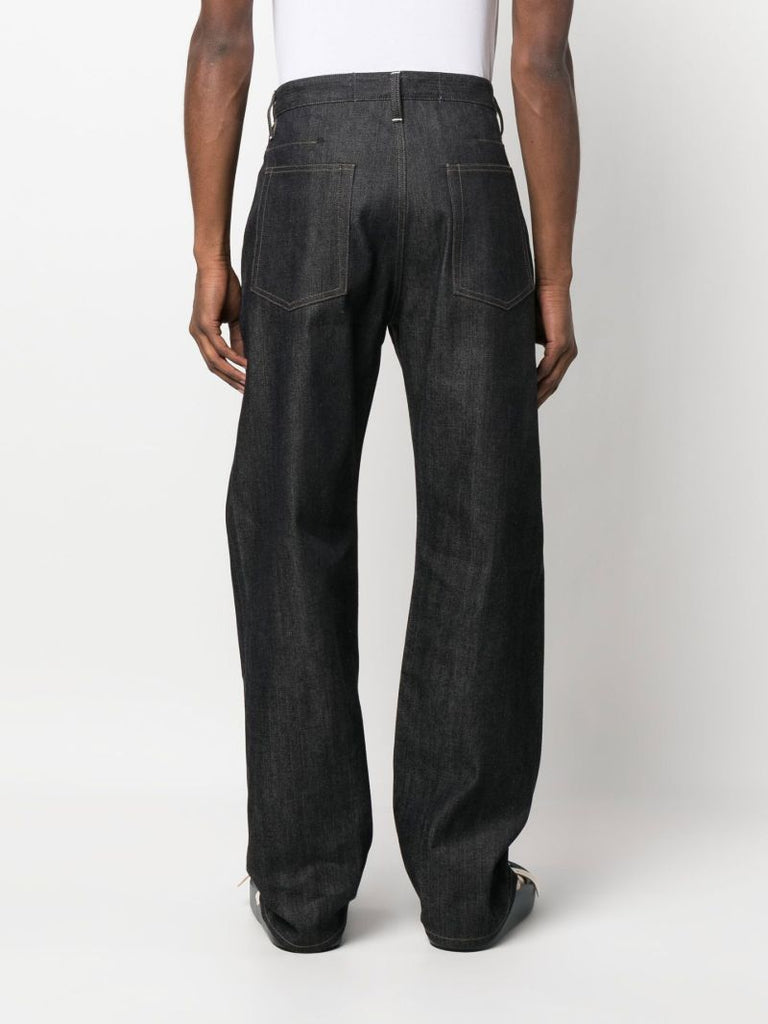 Blue Straight Leg Denim Jeans