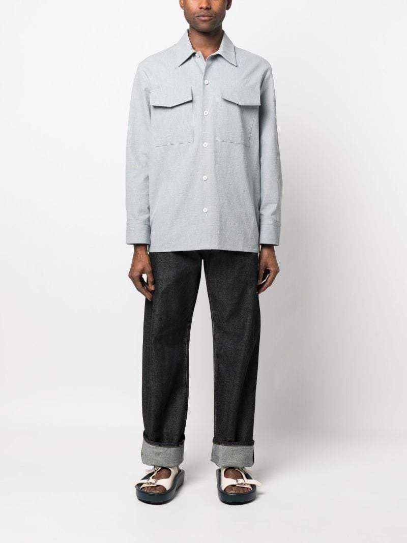 Blue Straight Leg Denim Jeans
