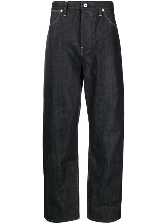 Blue Straight Leg Denim Jeans