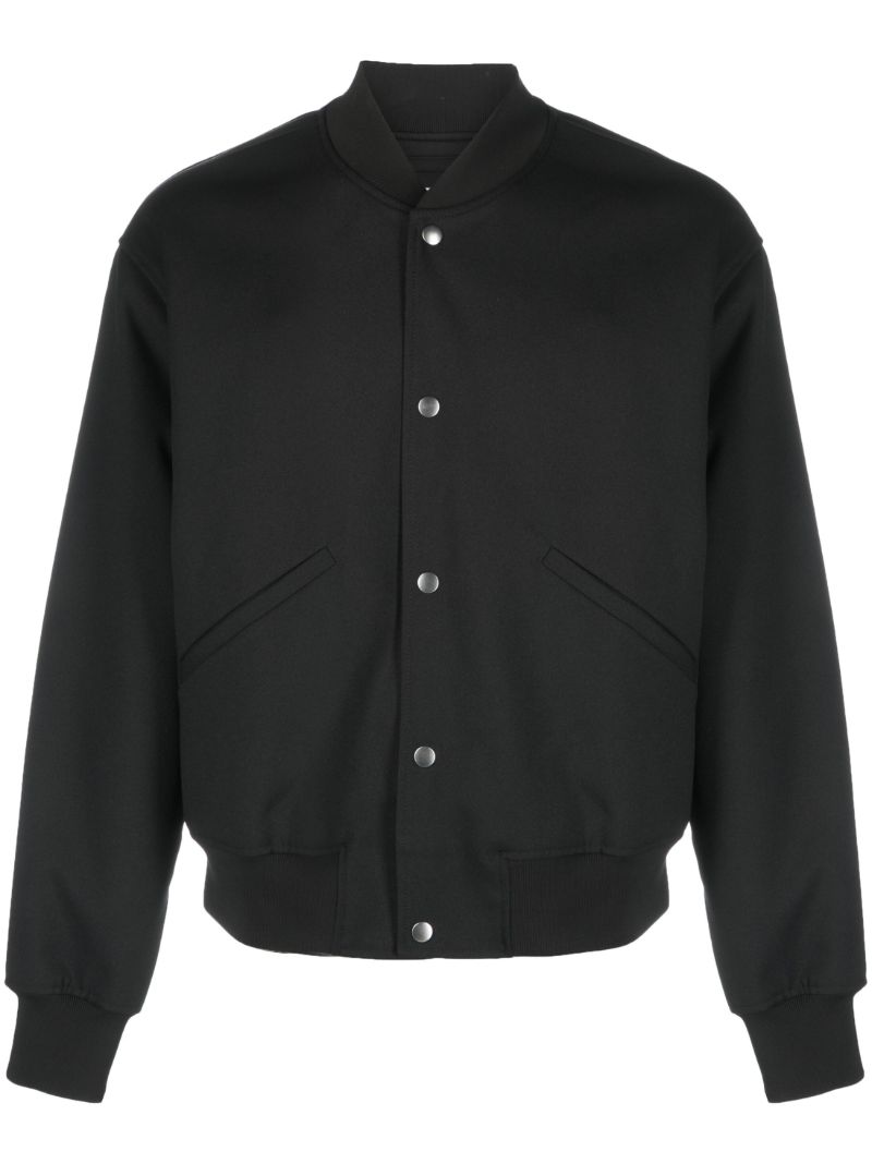Black Cotton Bomber Jacket