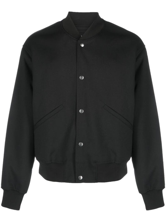 Black Cotton Bomber Jacket
