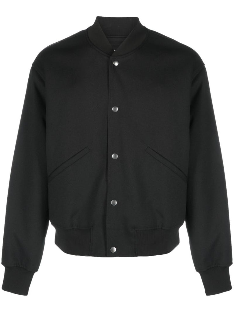Black Cotton Bomber Jacket