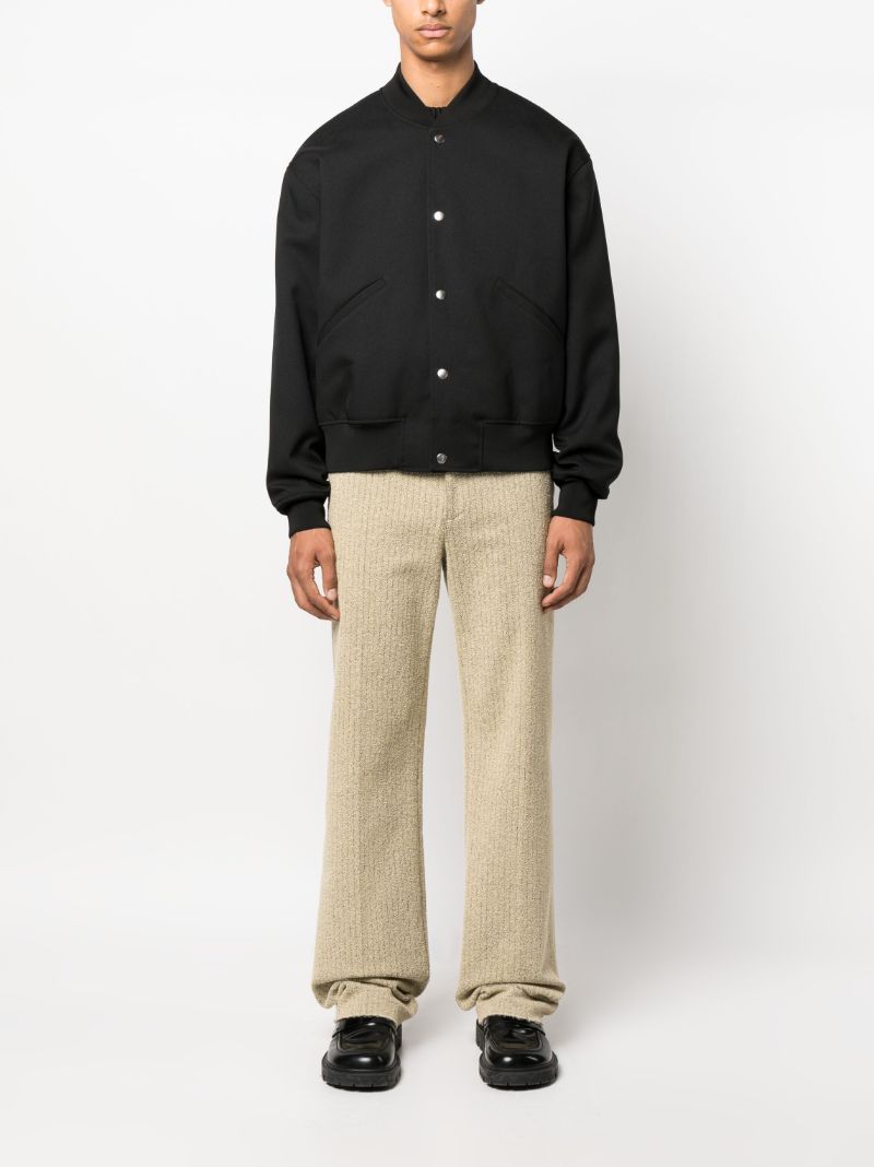 Black Cotton Bomber Jacket