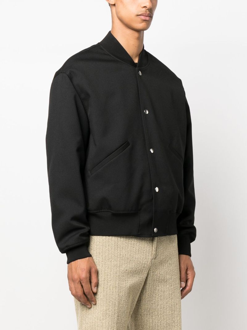 Black Cotton Bomber Jacket
