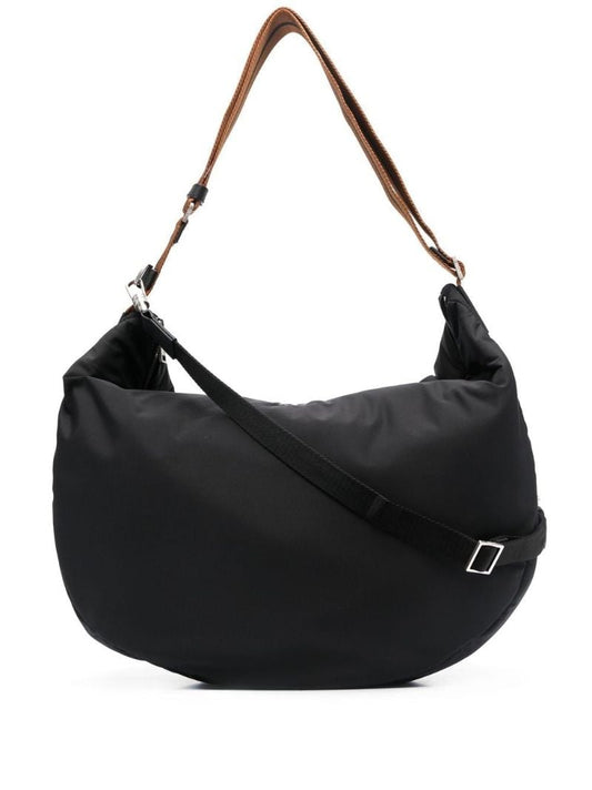 Black Tracolla Hobo Panorama Bag