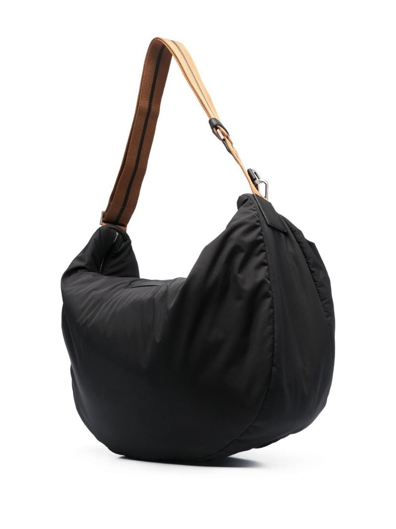 Black Tracolla Hobo Panorama Bag