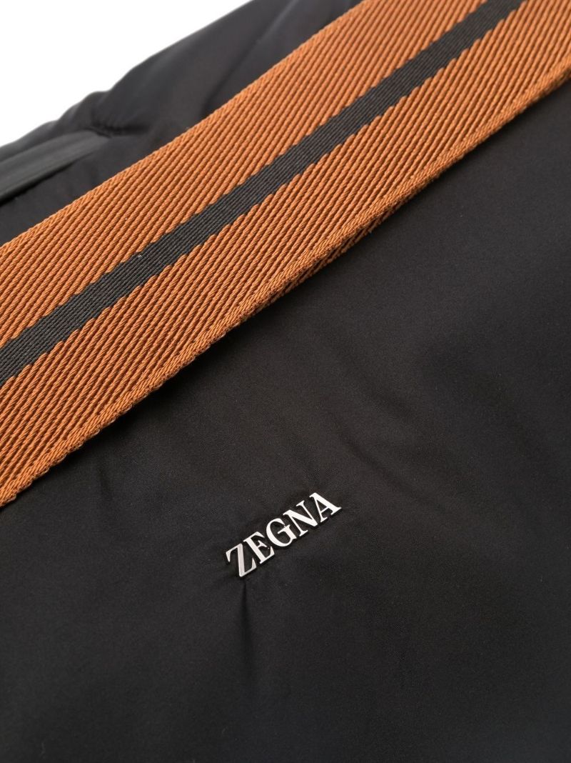Black Tracolla Hobo Panorama Bag