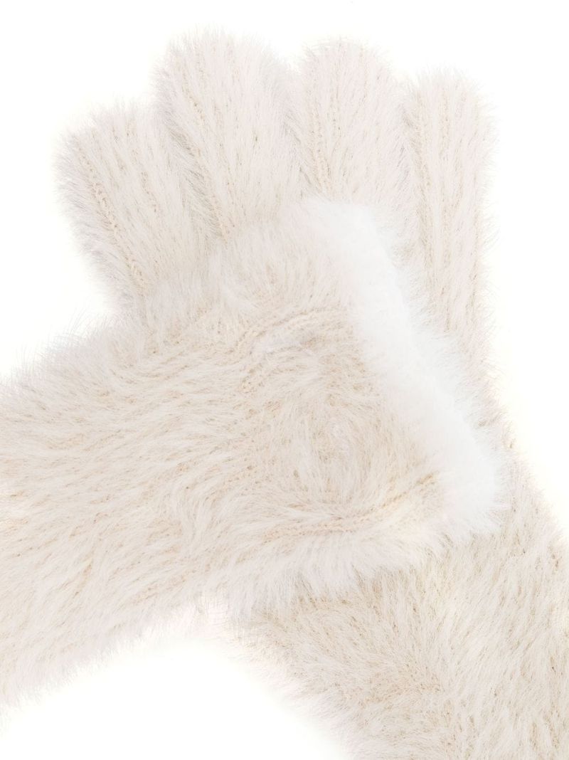 Neutral Les Gants Neve Fluffy Gloves