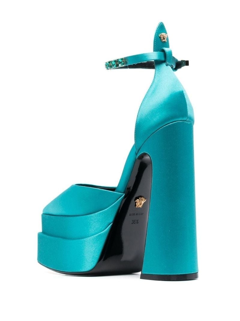 Blue Medusa Aevitas 170 Platform Satin Pumps