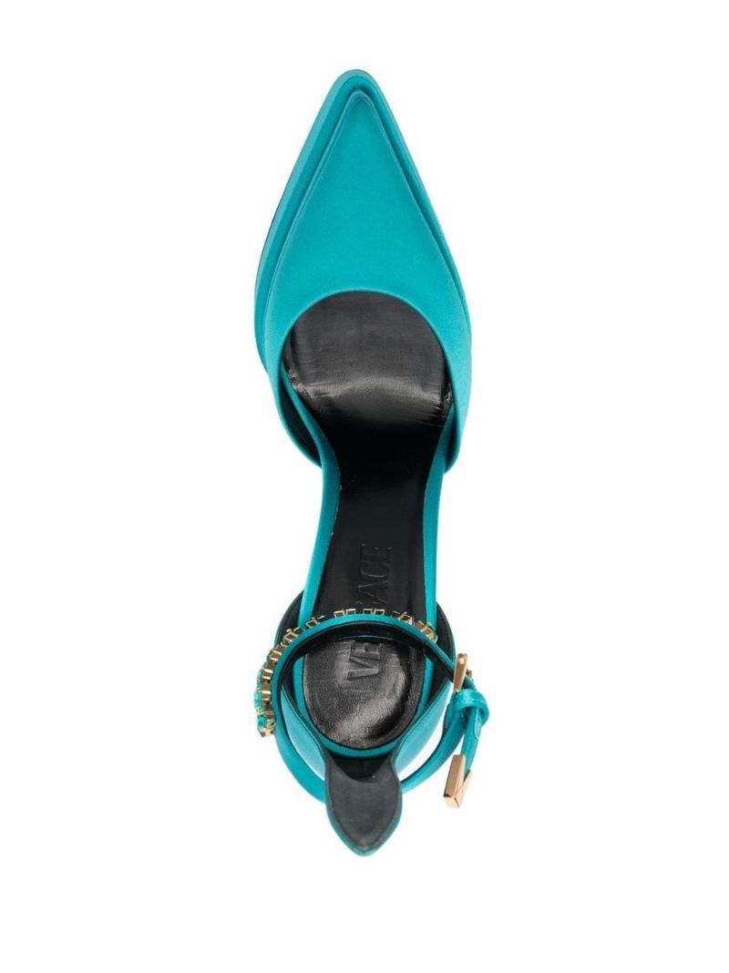 Blue Medusa Aevitas 170 Platform Satin Pumps