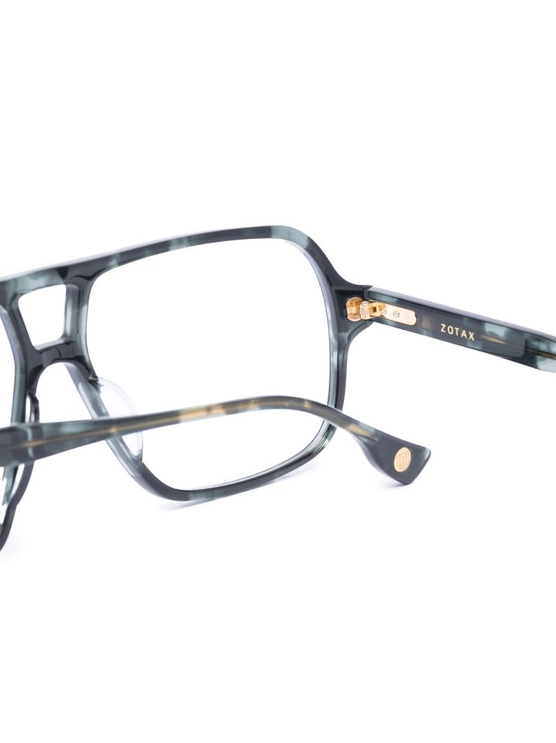 Black Double Bridge Optical Glasses
