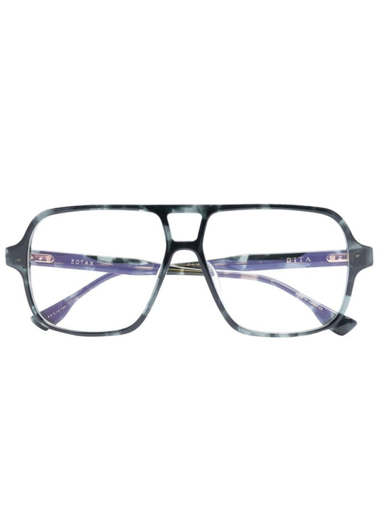 Black Double Bridge Optical Glasses