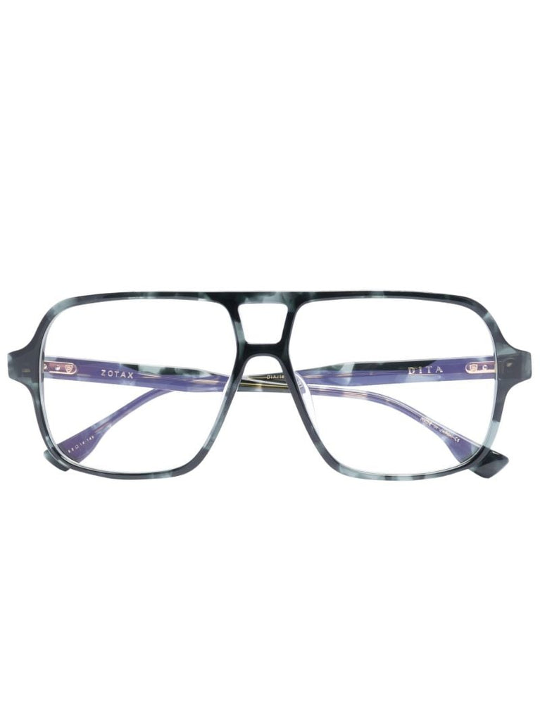 Black Double Bridge Optical Glasses